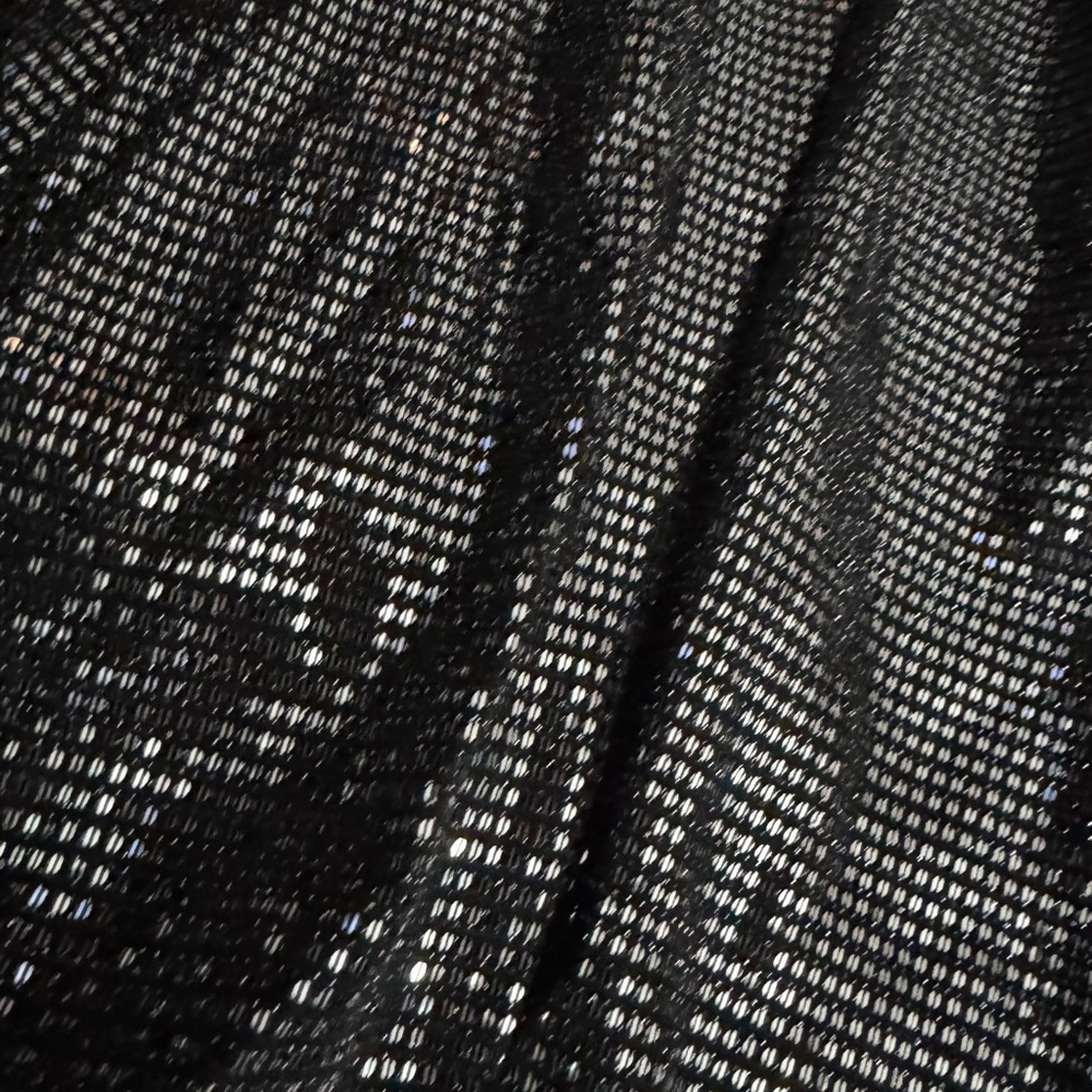 Black and Silver Long Sleeve Dress - Picture 2 of 7